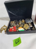 Box of collectible pins