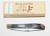 Buck Knife model 311 "Trapper" folder with sheath
