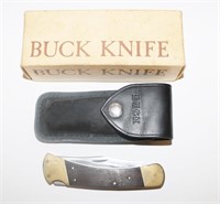 Buck Knife model 100 "Hunter" folder with sheath