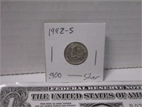 1942 S Mercury silver dime