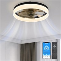 GQR Ceiling Fans with Lights 15.7in, Low Profile