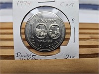1974 DOUBLE YOKE 50 CENT COIN