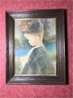 Signed Victorian Girl Print