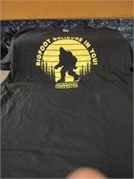 Bigfoot Glow in the Dark T Shirt-Size Large