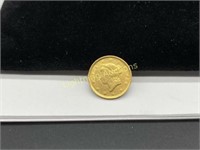 1854 U.S. LIBERTY HEAD $1 GOLD COIN