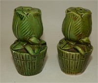 70's Avocado Green Roses in Pots