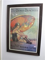Large Framed South Shoreline Poster Print