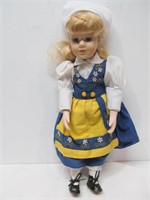 Doll, blue/yellow/white clothes