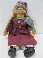 Doll w. coat,scarf, & hat