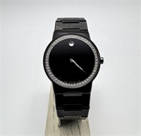 MOVADO BLACK MUSEUM WRISTWATCH