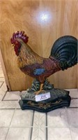 Cast Iron Rooster Doorstop 13" Tall