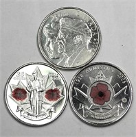 Lot of Canada Remembrance Quarters