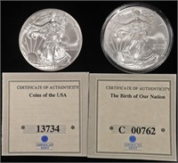 2009 & 2010 AMERICAN SILVER EAGLES