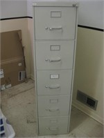 59" Tall Steel Case 5 Drawer Metal Filing Cabinet