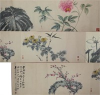 Zhang Daqian 1899-1983Watercolour Paper Handscroll