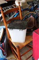 ANTIQUE CHAIR AND BAGS