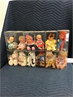 Vintage Collectible Dolls Lot of 12 in Containers