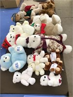 Teddy Bear Table Lot Stuffed Animals