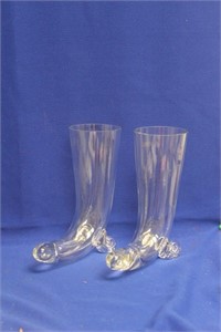 Pair of Krosno Crystal Shoes