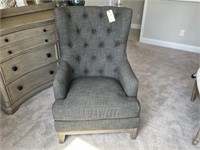 UPHOLSTERED WINGBACK CHAIR