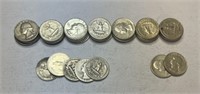 42 Pre-1965 Silver Quarters