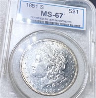 1881-S Morgan Silver Dollar ISC - MS67