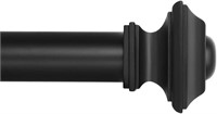 Ivilon Curtain Rod - Square  72-144 Inch  Black