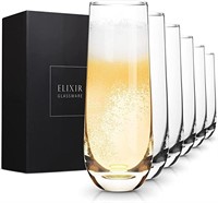 Stemless Champagne Flutes-6 Pack
