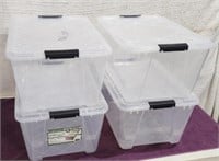 (4) 45qt GreenMade Clear Latching Storage Bins