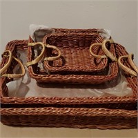 willow baskets different sizes \ Qty 4 \ New