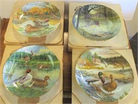 4 Knowles Duck Collector Plates In Boxes