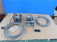 Pr of HD handwinches c/w cable