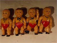 Vintage 4 Renwal 2" doll house babies #8