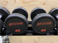 40lb Pair of New Keystone Urethane Dumbells
