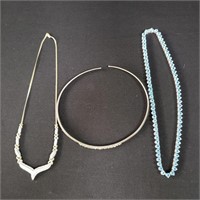 Sterling silver necklaces group 70 g