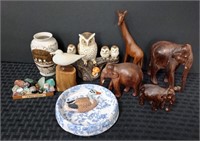 Misc. Statue Lot-Wooden & Various Materials/Sizes