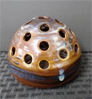 Tator Knob  Pottery Flower Frog/Pencil Holder