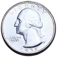 1935 Washington Quarter NEARLY UNCIRCULATED