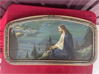 Antique religious Jesus framed picture 30 1/2”