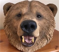 Huge Sandra Brue Sandicast Grizzly Bear Head