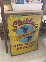vintage steckley's seed corn board sign