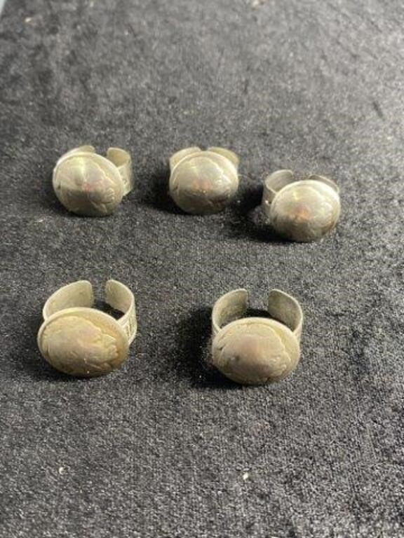 Buffalo Nickel Rings