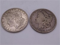 (2) Morgan SIlver Dollar Coins 1883/1921