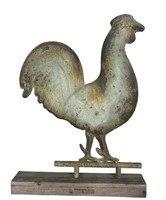 PATINATED ROOSTER WEATHERVANE
