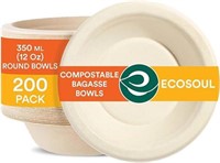SEALED-Compostable 12 oz Soup Bowls