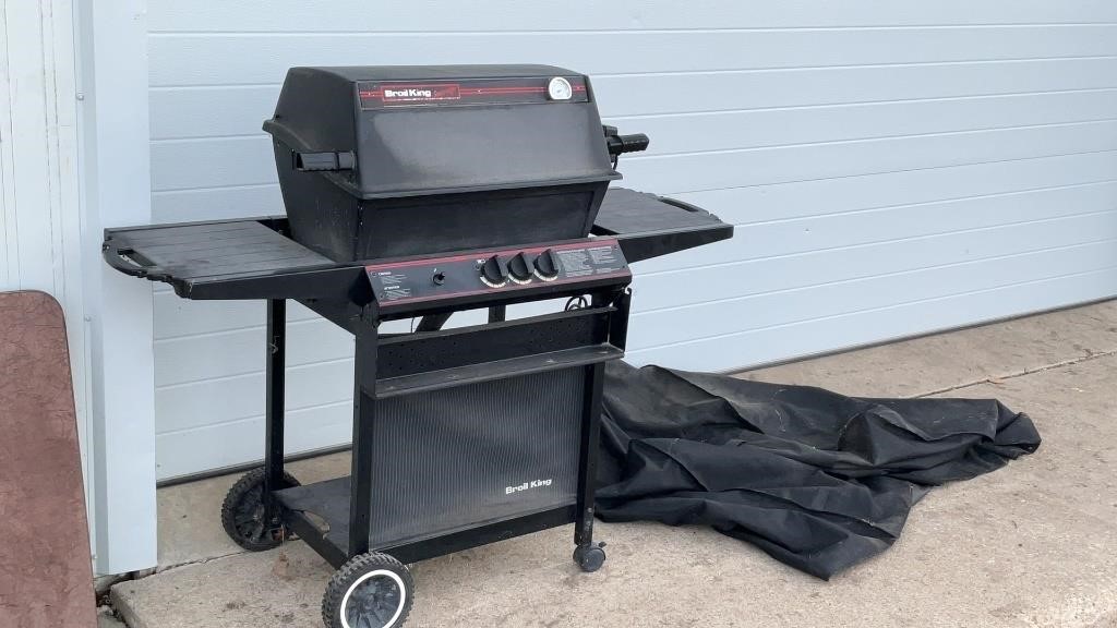 Broil-King gas grill with cover