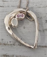 Pink Termaline Moonstone Necklace