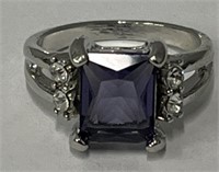 Purple Amethyst Fashion Ring