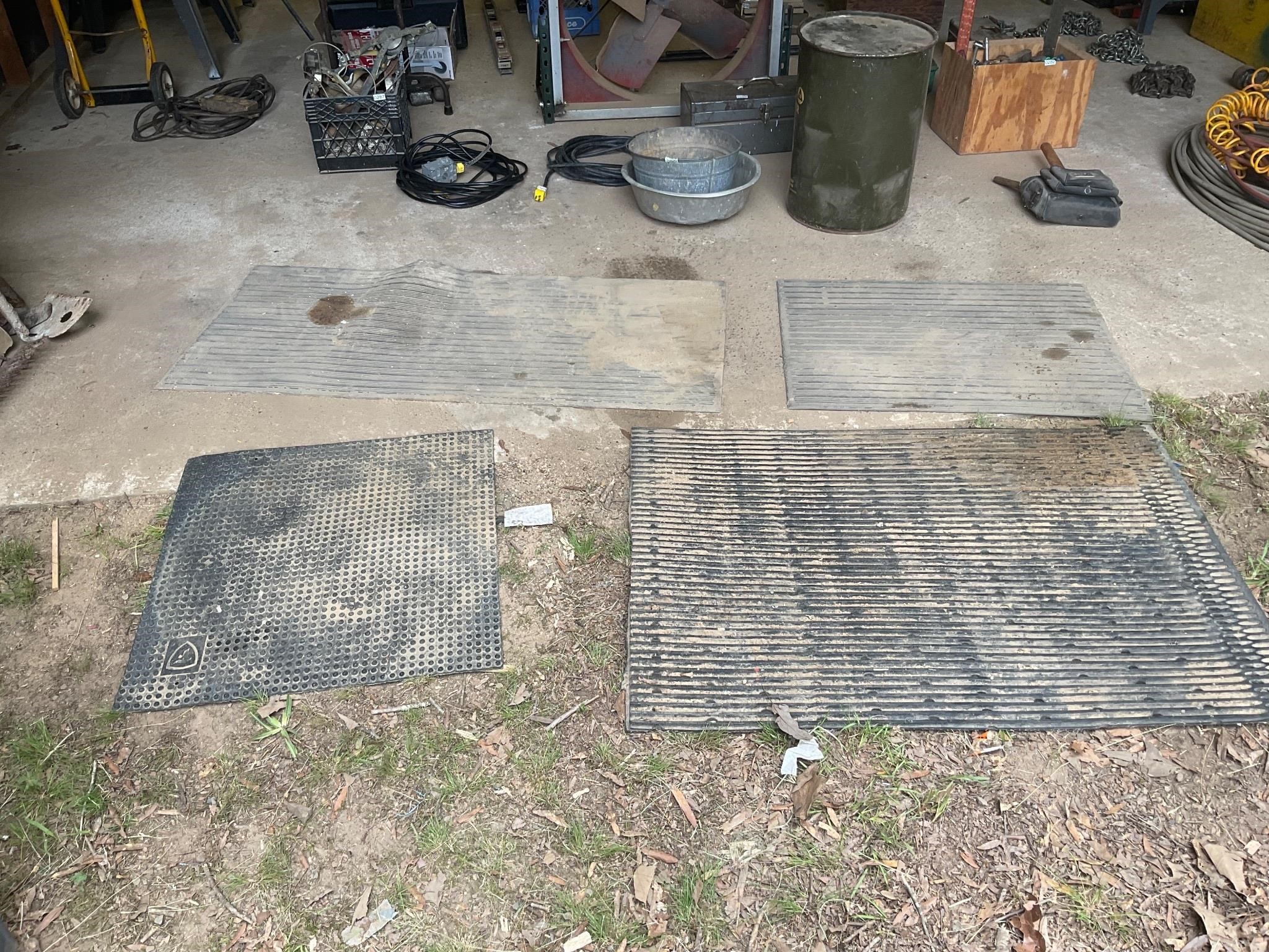 4- rubber work mats
