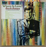 VINTAGE RECORD ALBUM  WHERE IS LOVE JACK JONES